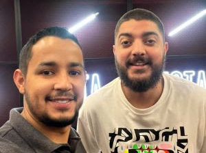 Daniel Jobabi Costa Oliveira, da Viddium, com o direitor e editor do canal, Kaique Torres