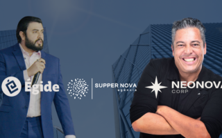 Raphael Carpejane fundador da Neonova e Égide à esquerda e Leandro Cintra, fundados da Suppernova À direita