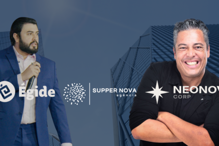 Raphael Carpejane fundador da Neonova e Égide à esquerda e Leandro Cintra, fundados da Suppernova À direita