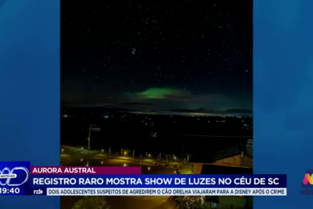 aurora austral em Alfredo Wagner