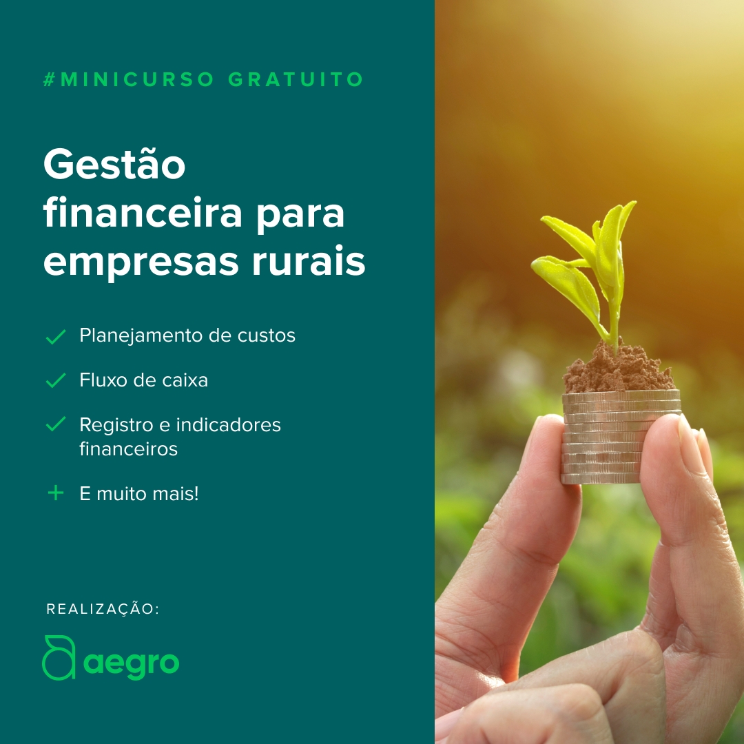 Aegro tem inscrições abertas para curso gratuito de gestão financeira Divulgação/Aegro