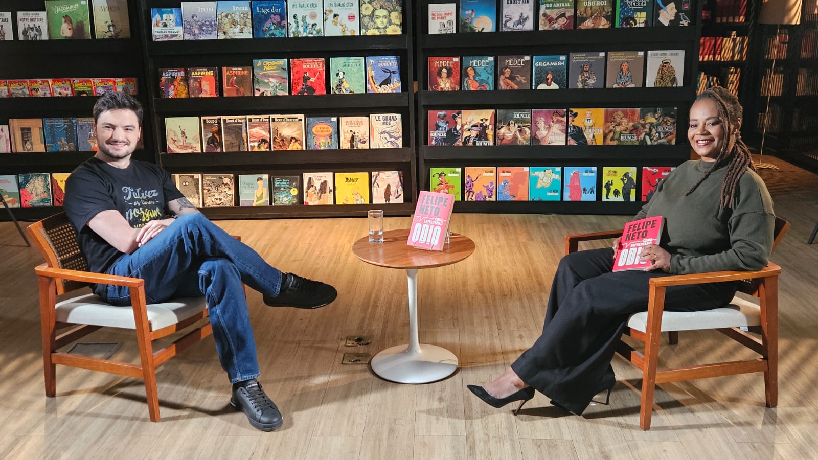 Fernando Chaves/TV Brasil Trilha de Letras, atração literária da TV Brasil, chega ao programa 150 com Felipe Neto
