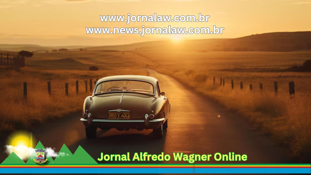 carro antigo esportivo ao por do sol