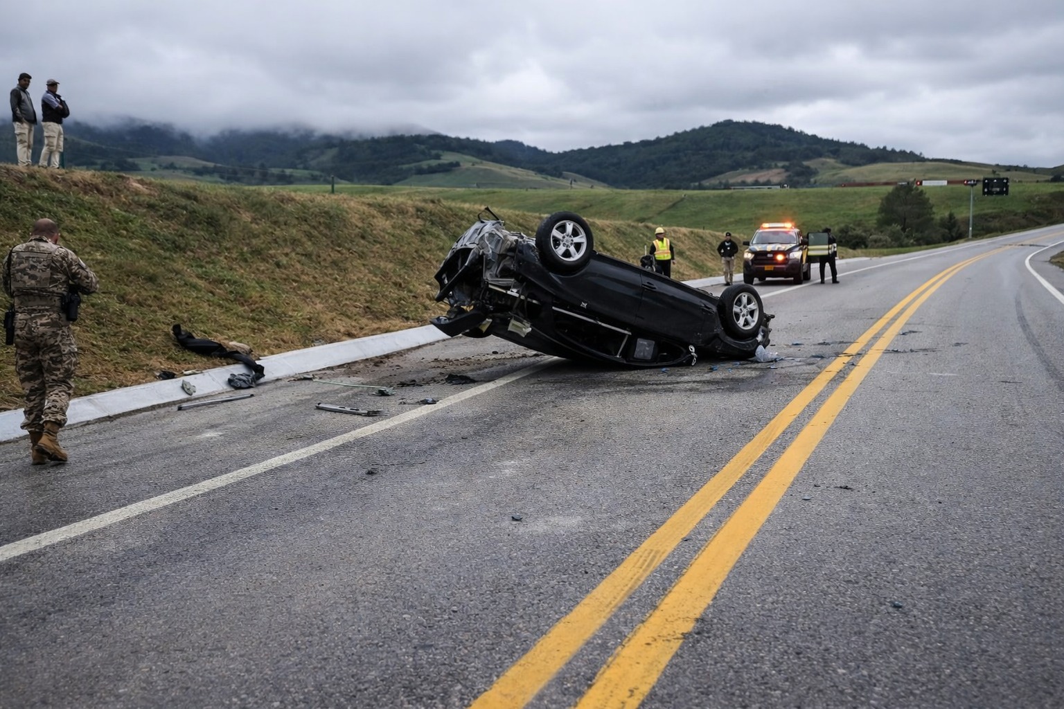 acidente com seis feridos em bom retiro na BR-282