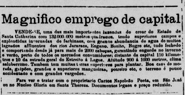 anúncio terras cel poeta