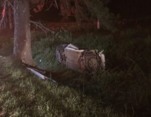 Colisão traseira na BR-282 projeta veículo para fora da pista em Bom Retiro